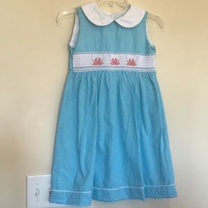 Cute girls crab smocked dress